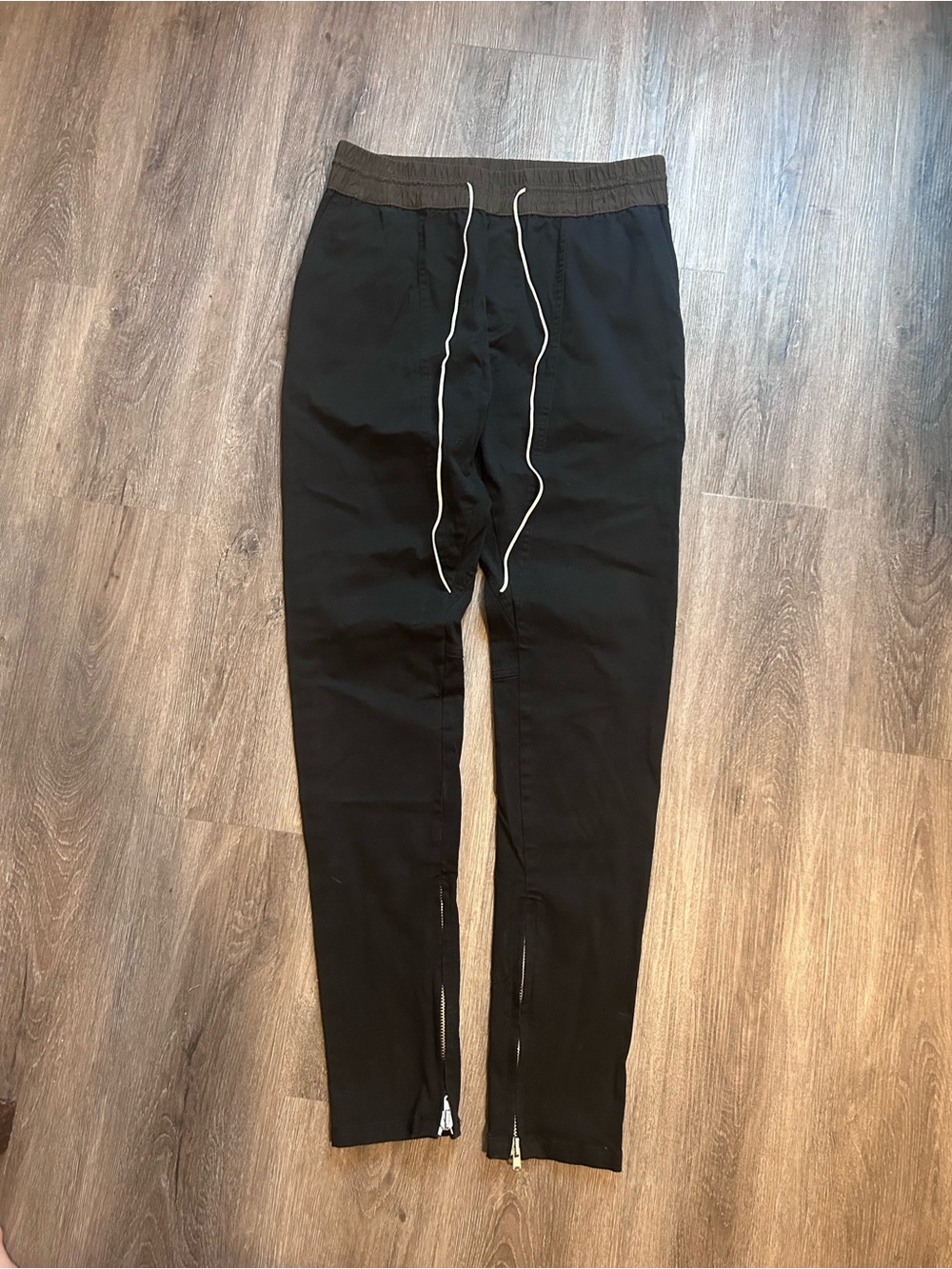 Fear Of God Fourth Collection Vintage Black Drawstring Pants Trousers Zip Up XL
